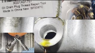 How to Properly Fix a Leaky Oil Pan Bolt using quotOil Drain Plug Repair Toolquot  Tap amp Rethread amp Seal [upl. by Cicily967]