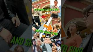 With 4 NOTES this guy created a Piano Song and SHE began to SING😱🎹 publicpiano reaction piano [upl. by Egroj]