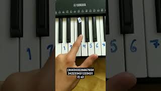 homecoming  Kanye West easy piano tutorial showing how to play just main melody [upl. by Tillford879]