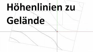 Digitales Geländemodell samt Planum aus Höhenlinien erstellen [upl. by Belayneh110]