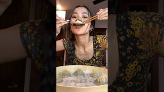 😍🍜 PHO SOUP DUMPLINGS 🥟 pho soupdumplings sriracha hoisinsauce thaibasil steamer asmr [upl. by Yllib498]