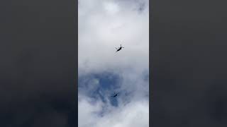 Two RAF chinooks flying over elvington air museum [upl. by Stoller]