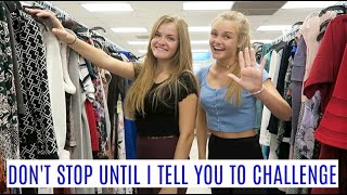 Dont Stop Until I Tell You To Shopping Challenge  Jacy and Kacy [upl. by Akcirederf252]