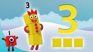 Numberblocks  The Number 3  Learn to Count  Learning Blocks [upl. by Aihsekan]