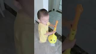 TwoYearOld Baby Takes The Initiative To Help Mom With Housework baby funny cute [upl. by Sennahoj]