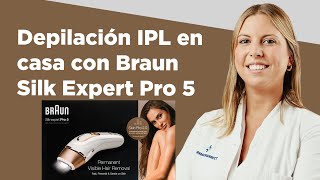 Depilación IPL en casa con Braun Silk Expert Pro 5  Farmaciasdirect [upl. by Dabbs]