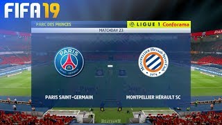 FIFA 19  Paris Saint Germain vs Montpellier HSC  Parc des Princes [upl. by Patrice]