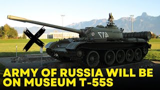 Tanks in Russia are running out Mosfilm transfers museum exhibits T55 tanks [upl. by Nelleyram459]