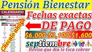 PENSIÓN BIENESTAR ¡POR FIN📆CALENDARIO DE PAGOS PARA EL BIMESTRE SEPOCT ADULTOS MAYORES 2024 [upl. by Ashlan]