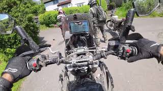 Salisbury Plain green lanes and byways Bike drop and Whiskey throttle during charity group ride [upl. by Mirielle362]