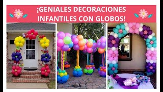 12 Hermosas Ideas De Decoraciones Para Fiestas Infantiles Con Globos [upl. by Nalyad]