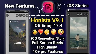 Honista v91 iPhone Story Setting 🍎 Honista New Update and Features  iOS Instagram on Android [upl. by Polivy]