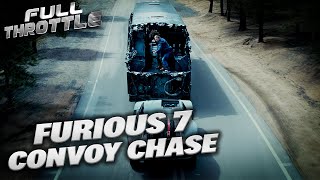 Furious 7 2015 Full Convoy Chase Sequence  Full Throttle [upl. by Yenots203]