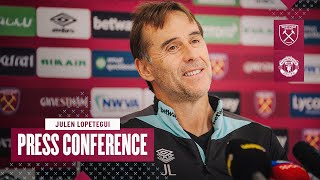 Julen Lopetegui Press Conference  West Ham v Manchester United [upl. by Bolanger]