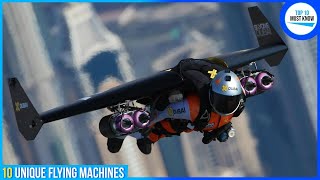 TOP 10 Unique Flying Machines [upl. by Amice977]