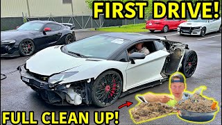 Rebuilding A Wrecked Lamborghini Aventador SV Part 5 [upl. by Katrina159]