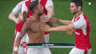 PES 17 LAST MINUTE GOAL CELEBRATION WITH NEYMAR [upl. by Peednama]