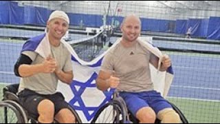 Rabbi On The Sidelines Guy Sasson and Adam Berdichevsky Israeli Tennis Paralympians [upl. by Leyameg]