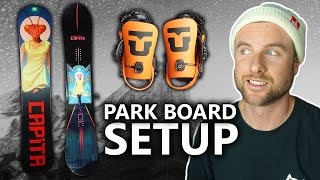 Park Snowboard Setup  Capita Outsiders w Union Strata [upl. by Hinkle]