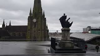 St Martins in the Bull Ring Birmingham  Victorian Church bell ringing Sunday [upl. by Ecenahs]