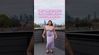 Proving them wrong by styling this bodycon dress 💜 bodypositivity bodyconfidence wearingvsstyling [upl. by Roer]