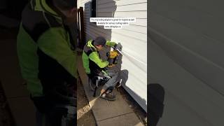 Siding repairs using a roofing nailer with Siding Tips adapter [upl. by Ayet147]