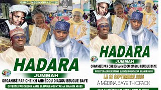 🛑EN DIRECT HADARA JUMMAH CHEIKH MAME EL HADJI MOUNTAKHA IBRAHIMA NIASS À MÉDINA BAYE THIOFACK [upl. by Eugilegna]