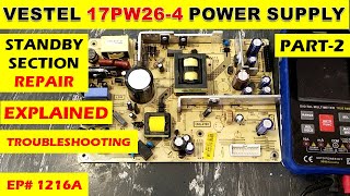 1216A LCD TV Power supply working and troubleshooting [upl. by Martica273]