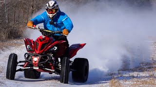 Winter Ride on my Raptor 700 [upl. by Storer949]