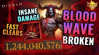 New BILLION Damage Blood Wave Necromancer Destroys Everything  Diablo 4 Season 6 Build Guide [upl. by Coretta]