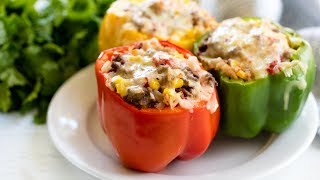 How to Make Easy Stuffed Bell Peppers  The Stay At Home Chef [upl. by Hasile]