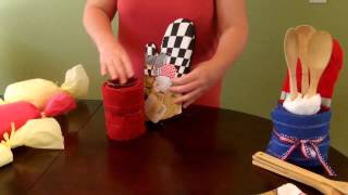 How to make a Kitchen Towel Gift Set Housewarming [upl. by Ermin]