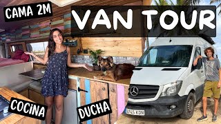 VAN TOUR Furgoneta Sprinter 😍 La CAMPER MÁS BONITA del mundo Rústica económica y completa [upl. by Ocire]