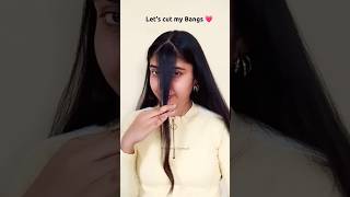 Cutting Bangs at Home✨ shorts bangs haircut hairvideo youtubeshorts sweetykumud ashortaday [upl. by Tankoos407]