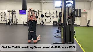 Cable Tall Kneeling Overhead AntiRotation Press ISO [upl. by Nissa]