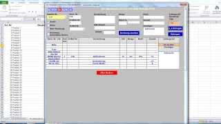 Rechnungen Rechnungsprogramm auf Basis einer Excel Datei VBA Programmierung [upl. by Sarita]