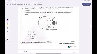 SPMC math k1 Kelantan 2024soalan 20 [upl. by Roberta]