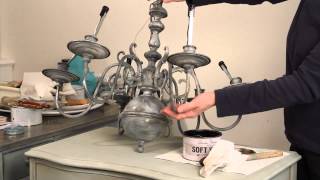 Transforming a Chandelier With Chalk Paint and Wax 3 of 3 [upl. by Loring]