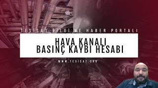 Hava Kanalı Basınç Kaybı Hesabı [upl. by Landri]