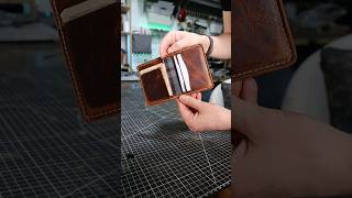 Handmaking your next wallet 👊 asmr asmrsounds [upl. by Nairod929]