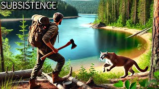 Day 19 Wilderness Survival  Subsistence Gameplay [upl. by Arreik]