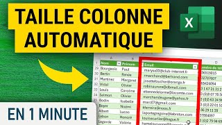 Comment ajuster les tailles de colonnes en 1 clic sur Excel [upl. by Helgeson]