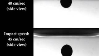 Dynamics of Water Entry of Hydrophilic amp Hydrophobic Spheres [upl. by Ahsema]