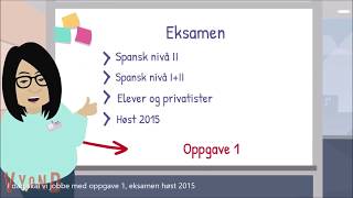 Oppg 1 Eksamen spansk nivå 2 høst 2015 [upl. by Llovera]