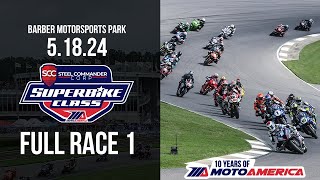 Steel Commander Superbike Race 1 at Alabama 2024  FULL RACE  MotoAmerica [upl. by Latvina]