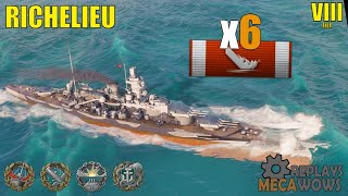 Richelieu 6 Kills amp 202k Damage  World of Warships Gameplay [upl. by Dimphia]