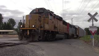 UP 1094 and SSW Patch 1076 Switch Kent Union Pacific Auto Yard [upl. by Selhorst]