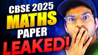 MATHS PAPER LEAKED😱😱  Class 10 CBSE 2025 Science Paper Leak [upl. by Astrix904]