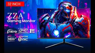 ZZA 32Inch QHD Curved Gaming Monitor [upl. by Aicitel]