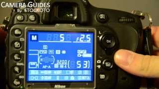 How to set Exposure Bracketing AEB on a Nikon D600 [upl. by Ramraj]